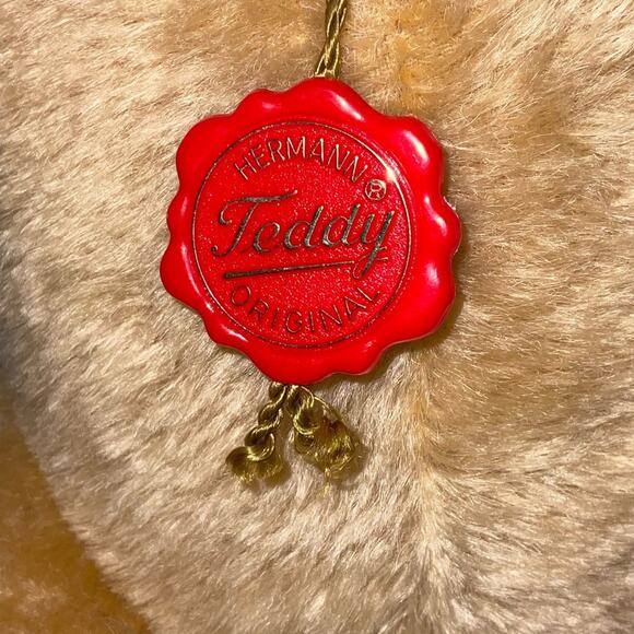 VTG EUC ORIGINAL HERMANN TEDDY BEAR WOOL COTTON JOINTED LIMBS MADE IN W GERMANY - Picture 6 of 13